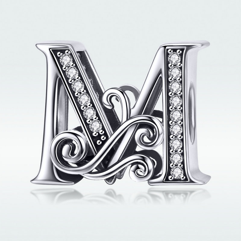 Talisman argint litera M [7]